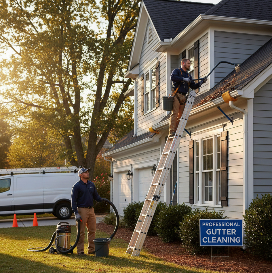 Mess-Free Gutter Cleaning Process